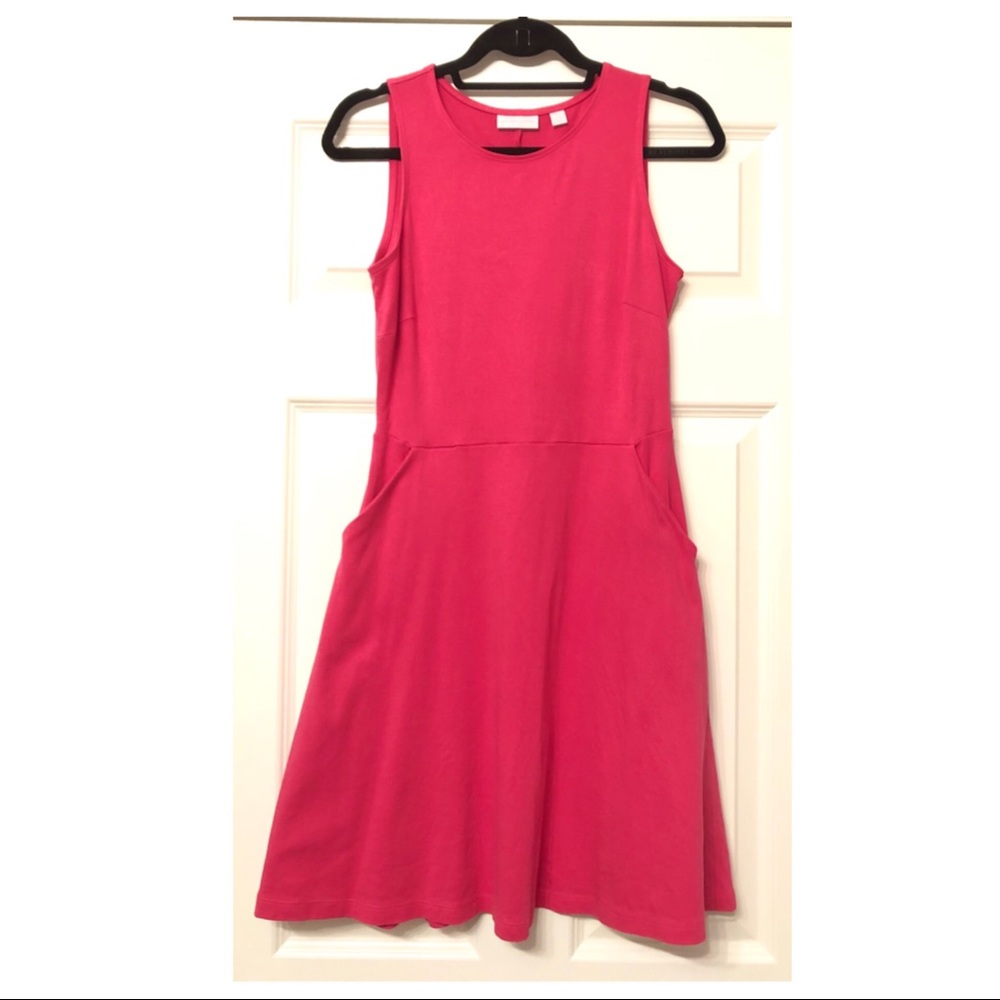 NY&Co Hot Pink Fit & Flare Dress (S)